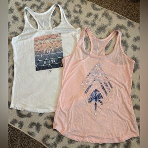 Old Navy graphic racer back tank tops!